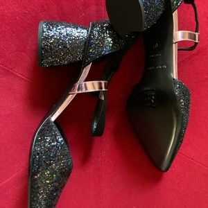 Emporia Armani Navy Glitter Heels